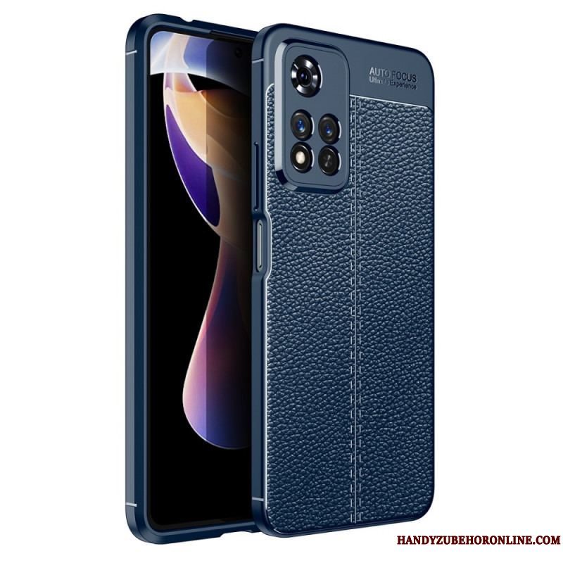 Cover Xiaomi Redmi Note 11 Pro Plus 5G Dobbelt Linje Litchi Læder Effekt