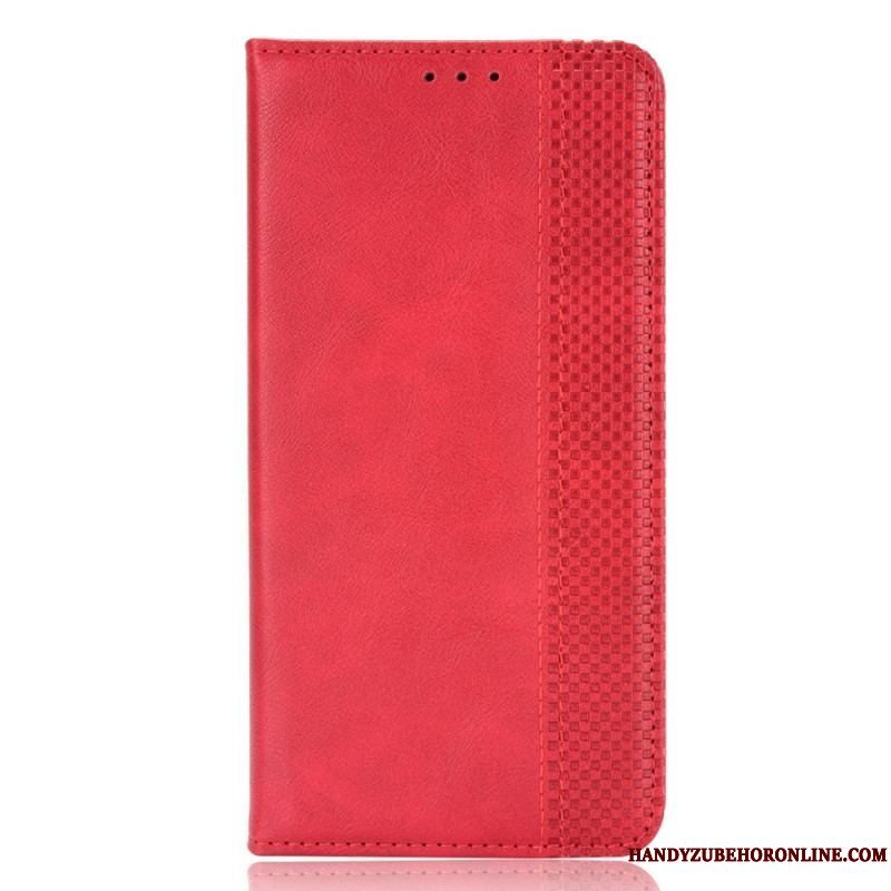 Cover Xiaomi Redmi Note 12 4G Flip Cover Stiliseret Læderstil