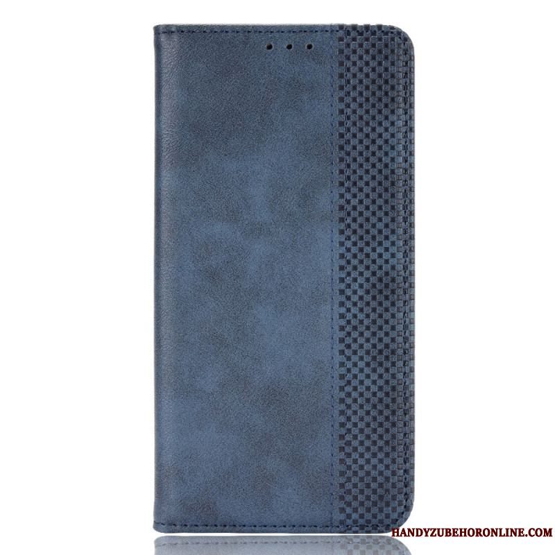 Cover Xiaomi Redmi Note 12 4G Flip Cover Stiliseret Læderstil