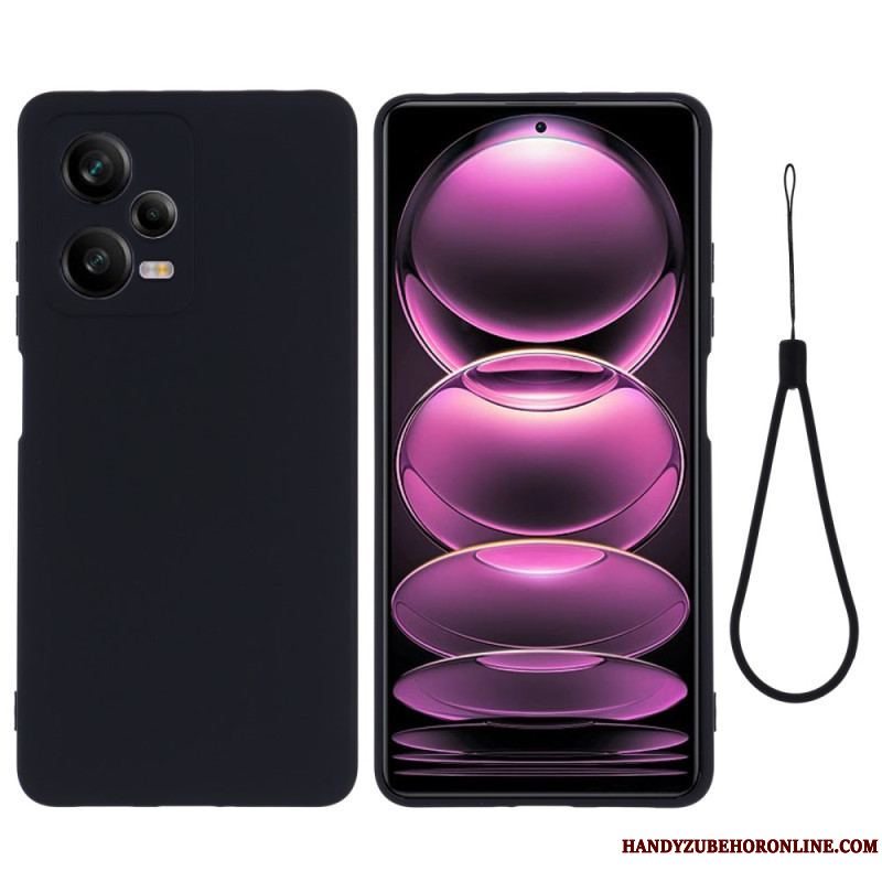 Cover Xiaomi Redmi Note 12 Pro Plus Flydende Silikone Med Snor