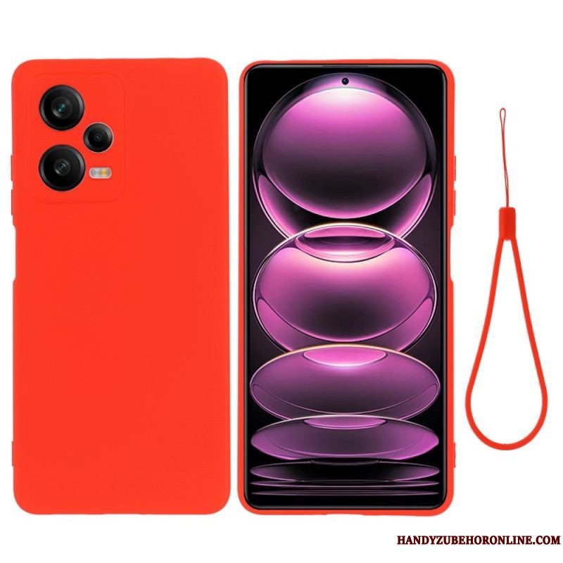 Cover Xiaomi Redmi Note 12 Pro Plus Flydende Silikone Med Snor