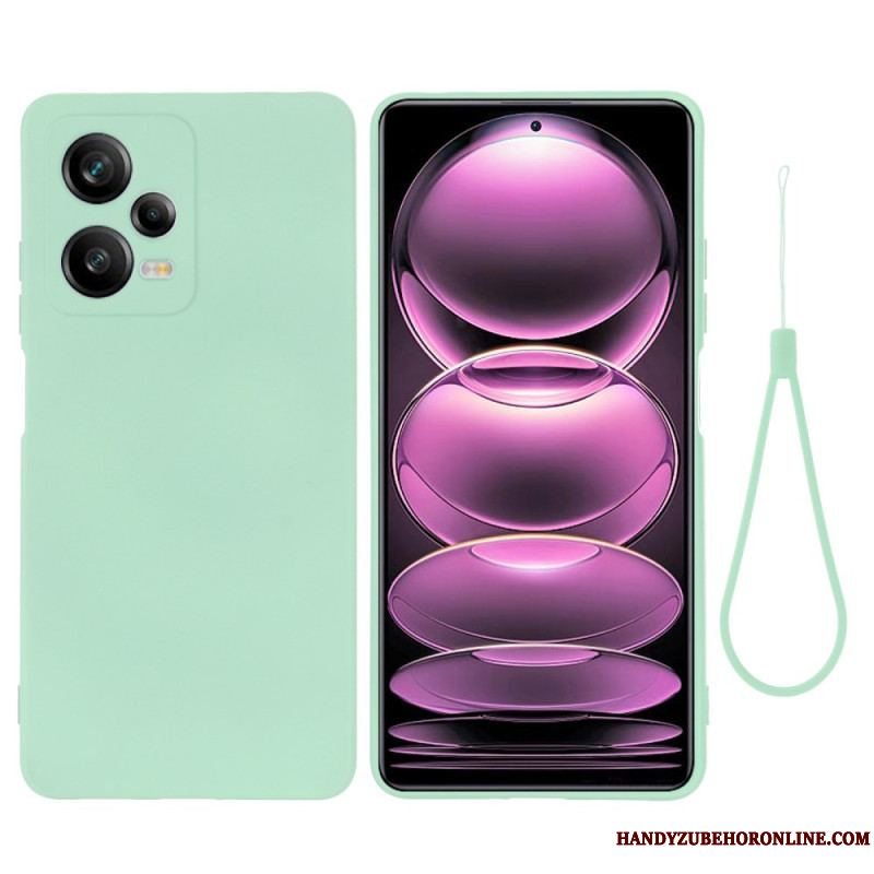 Cover Xiaomi Redmi Note 12 Pro Plus Flydende Silikone Med Snor