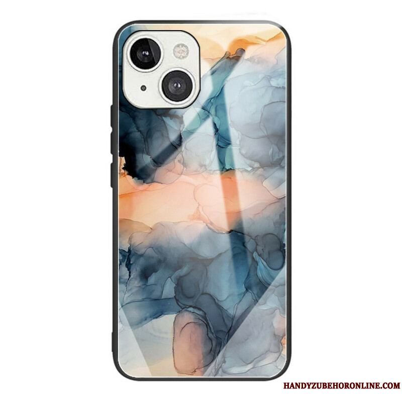 Cover iPhone 13 Mini Marmor Hærdet Glas