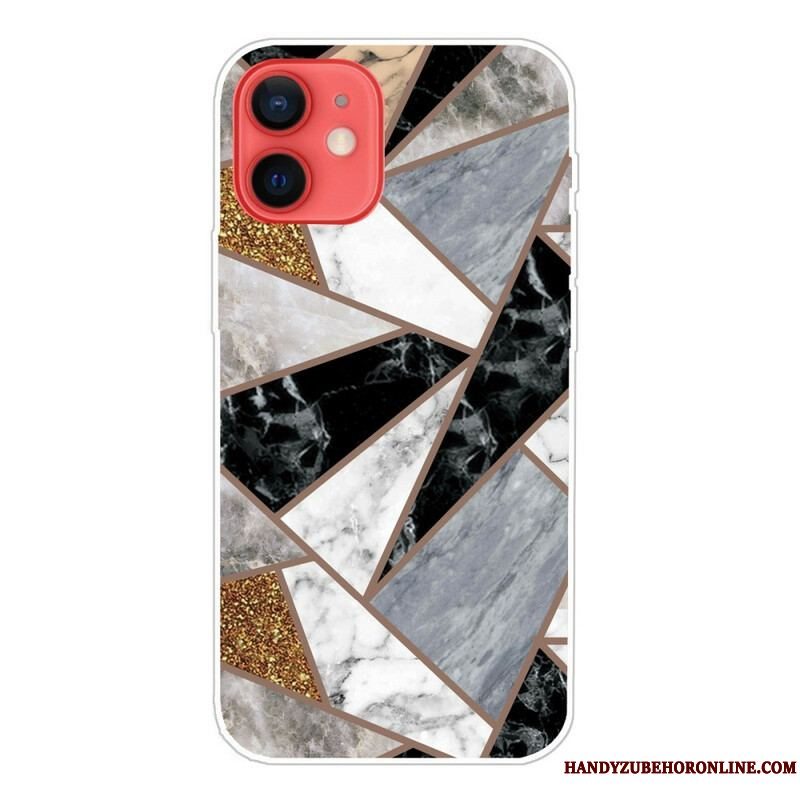 Cover iPhone 13 Mini Variabel Geometrisk Marmor