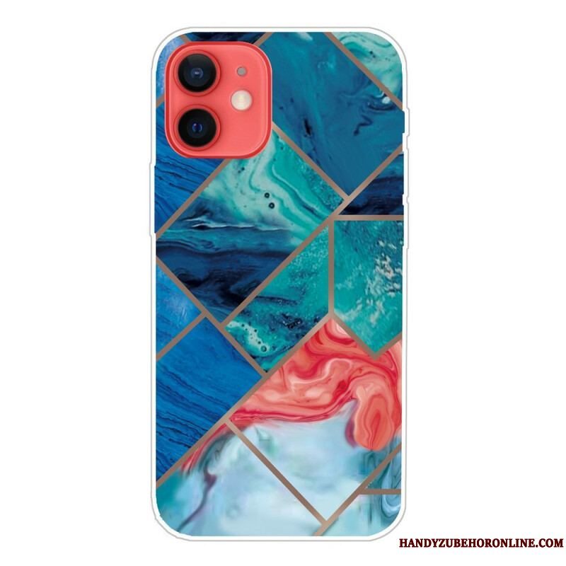 Cover iPhone 13 Mini Variabel Geometrisk Marmor