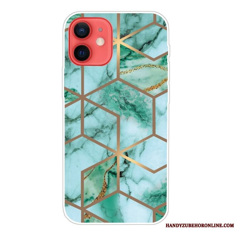 Cover iPhone 13 Mini Variabel Geometrisk Marmor