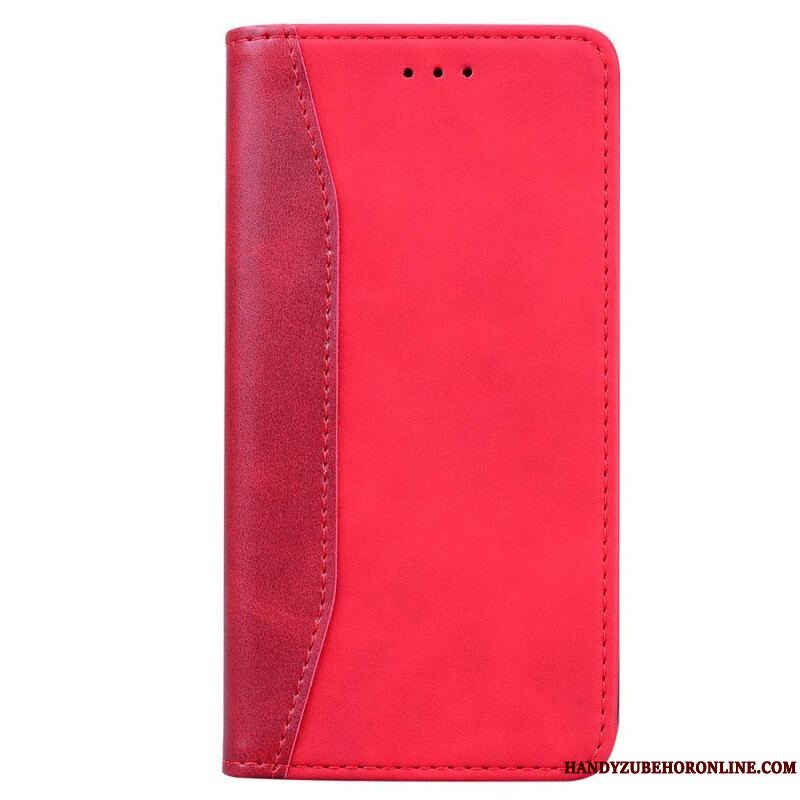 Cover iPhone 13 Pro Flip Cover Tofarvet Business Lædereffekt
