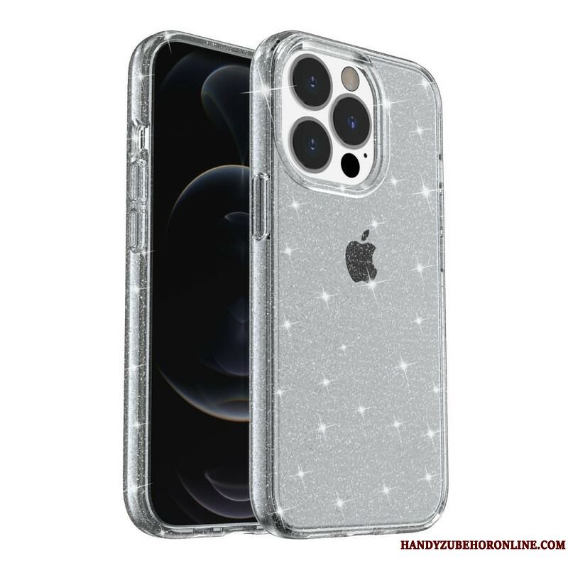 Cover iPhone 13 Pro Gennemsigtige Pailletter