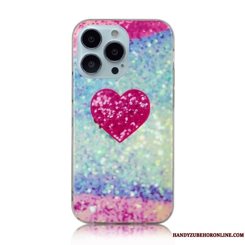 Cover iPhone 13 Pro Glitter Marmor