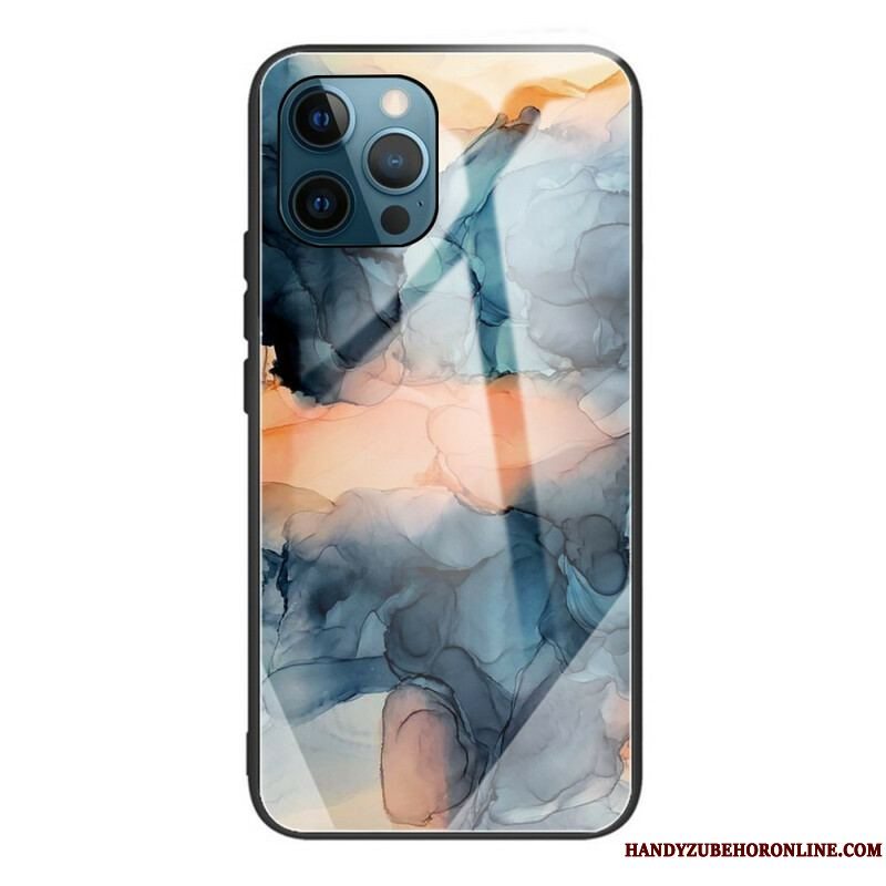 Cover iPhone 13 Pro Marmor Hærdet Glas