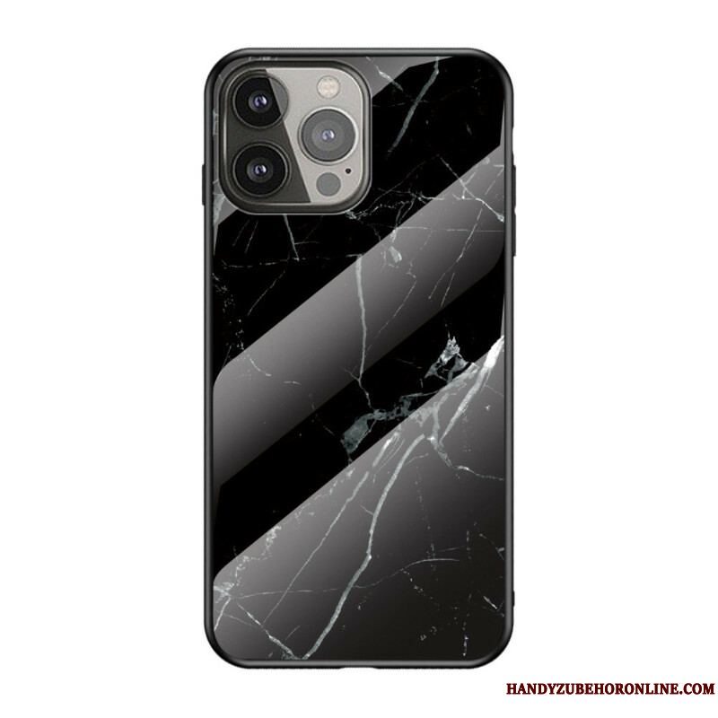 Cover iPhone 13 Pro Marmorfarver Hærdet Glas