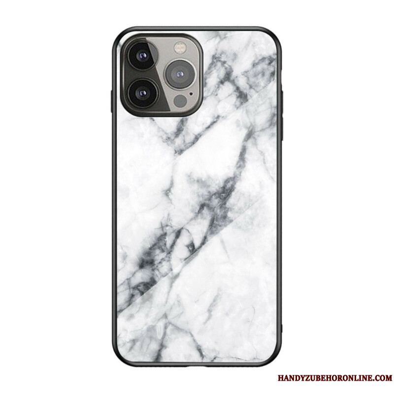 Cover iPhone 13 Pro Marmorfarver Hærdet Glas