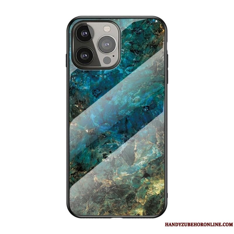 Cover iPhone 13 Pro Marmorfarver Hærdet Glas