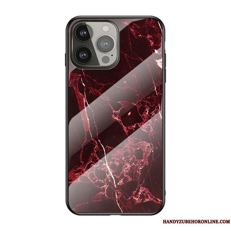 Cover iPhone 13 Pro Marmorfarver Hærdet Glas