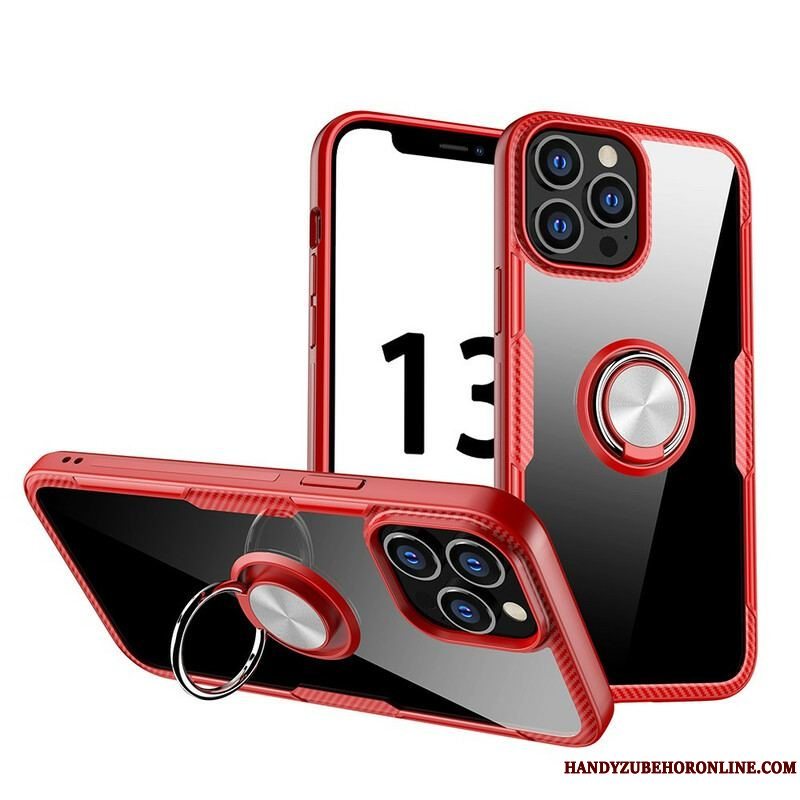 Cover iPhone 13 Pro Max Carbon Fiber Metal Ring