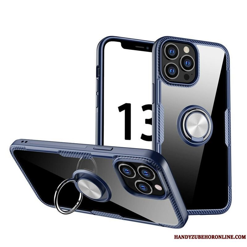 Cover iPhone 13 Pro Max Carbon Fiber Metal Ring