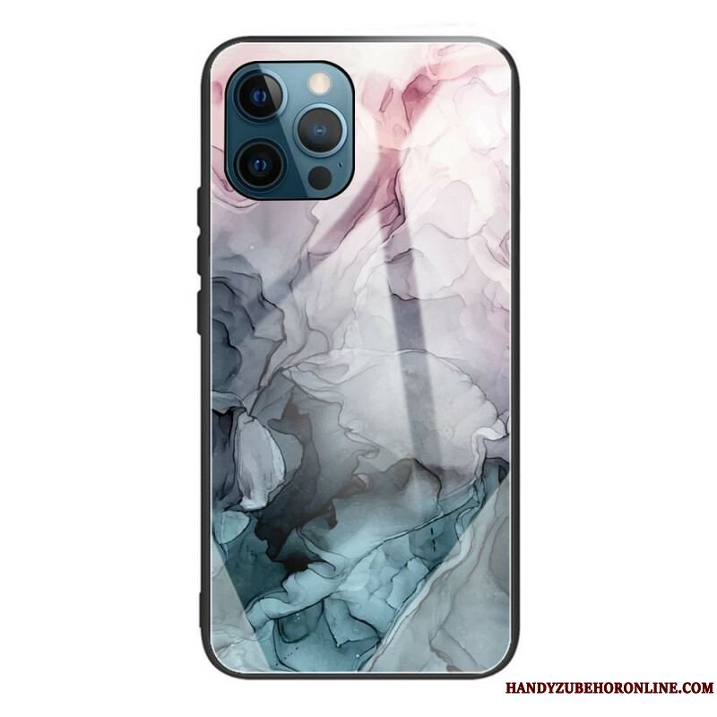 Cover iPhone 13 Pro Max Marmor Hærdet Glas
