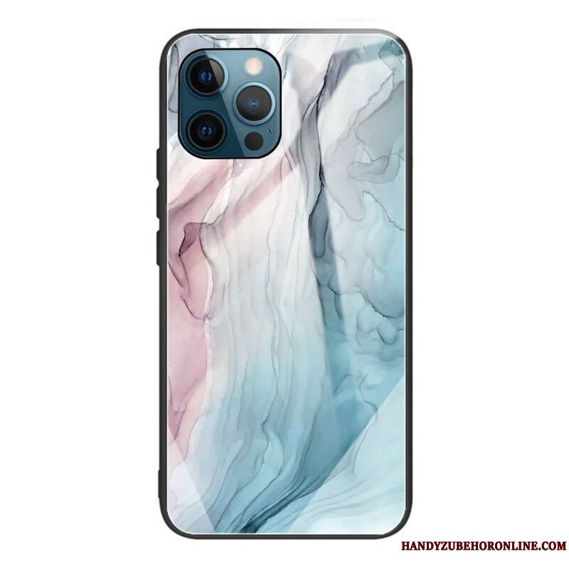 Cover iPhone 13 Pro Max Marmor Hærdet Glas