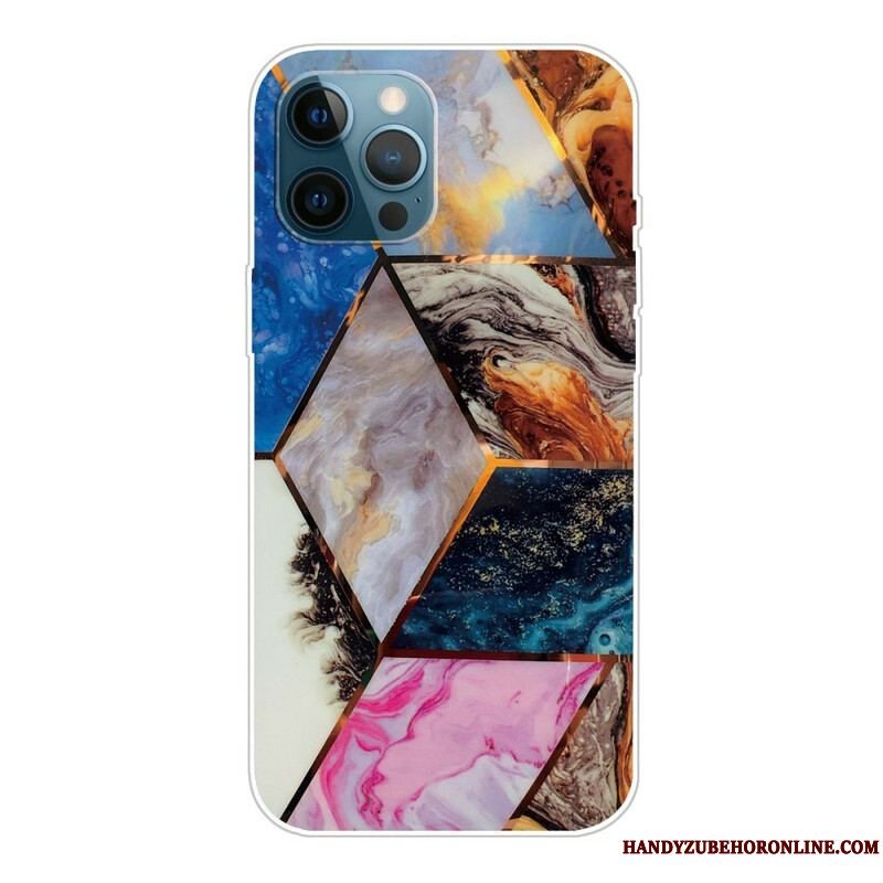 Cover iPhone 13 Pro Variabel Geometrisk Marmor