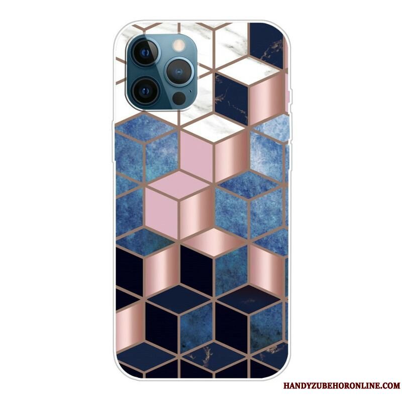 Cover iPhone 13 Pro Variabel Geometrisk Marmor