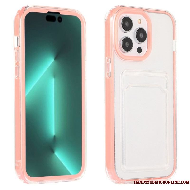 Cover iPhone 14 Gennemsigtig Kortholder