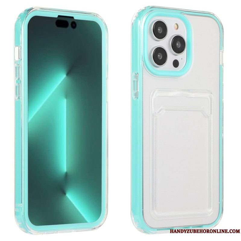 Cover iPhone 14 Gennemsigtig Kortholder