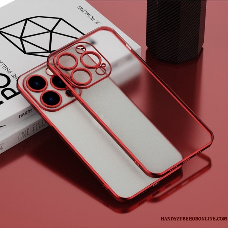 Cover iPhone 14 Gennemsigtig Metallisk Stil