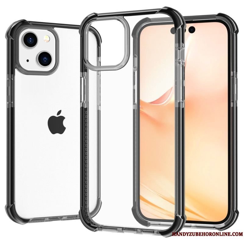 Cover iPhone 14 Gennemsigtige Farvede Kanter