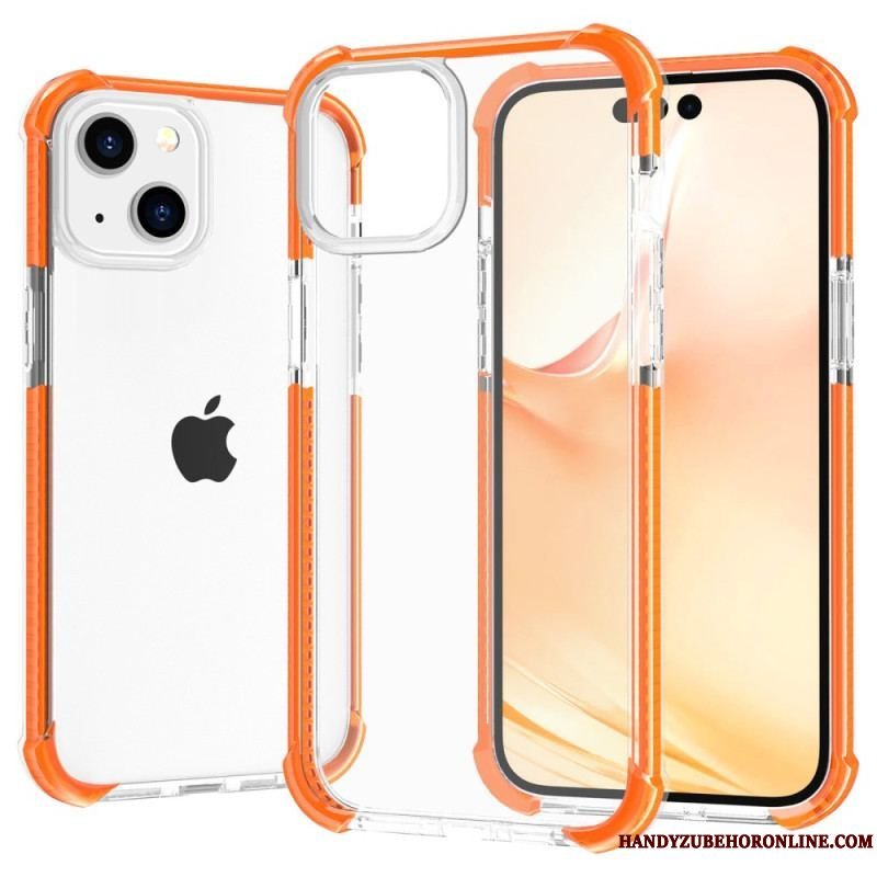 Cover iPhone 14 Gennemsigtige Farvede Kanter