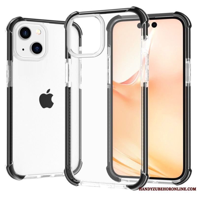 Cover iPhone 14 Gennemsigtige Farvede Kanter