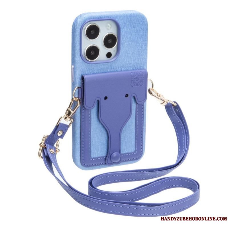 Cover iPhone 14 Pro Elefantkortholder Med Snor