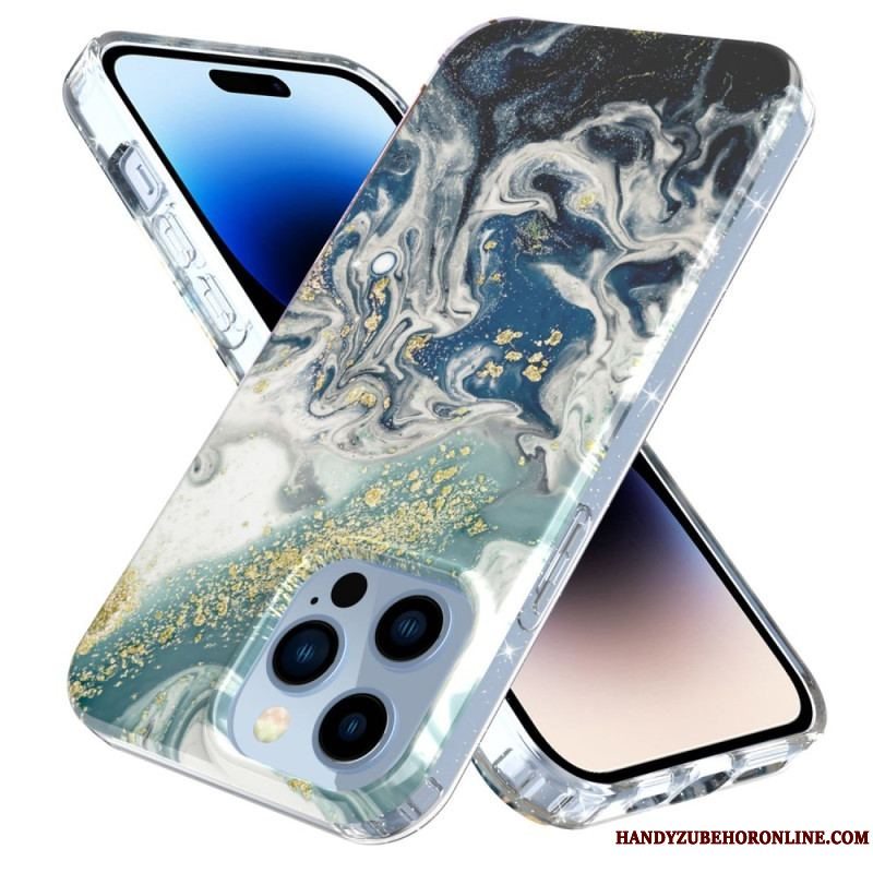 Cover iPhone 14 Pro Enkelt Marmor