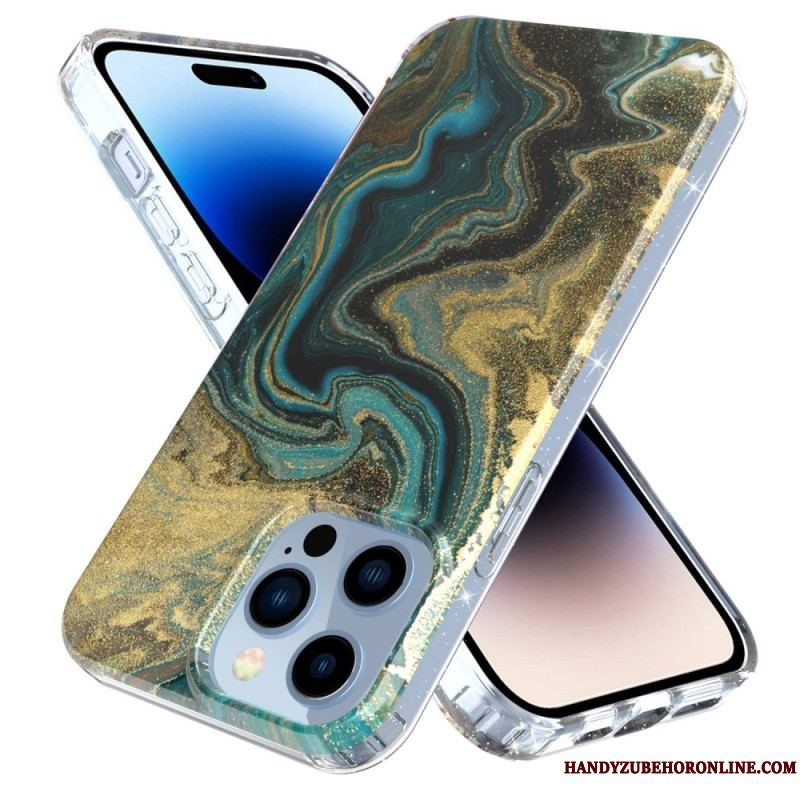 Cover iPhone 14 Pro Enkelt Marmor