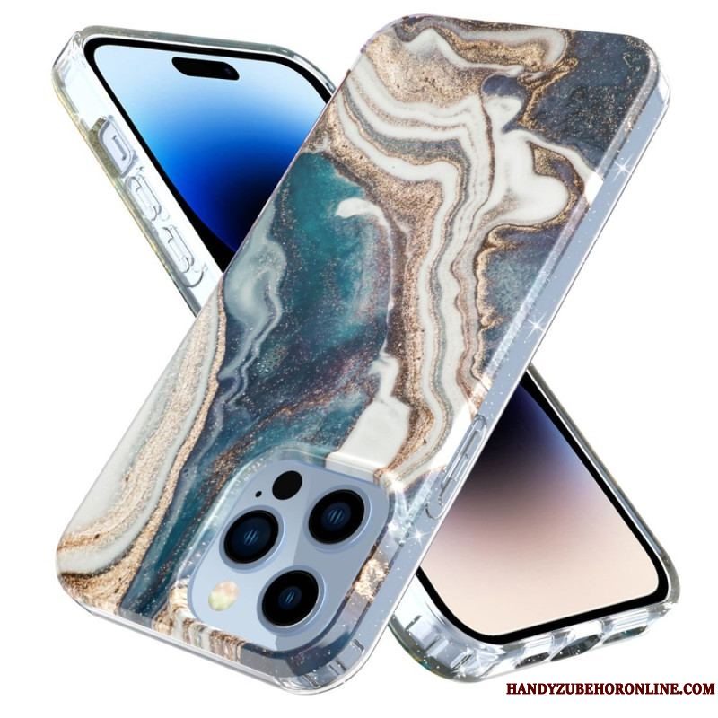 Cover iPhone 14 Pro Enkelt Marmor