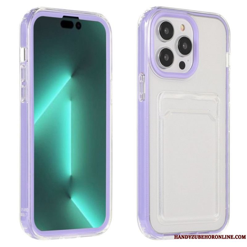 Cover iPhone 14 Pro Gennemsigtig Kortholder