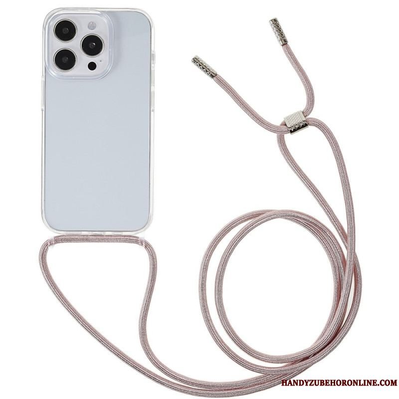 Cover iPhone 14 Pro Gennemsigtig Med Farvet Ledning
