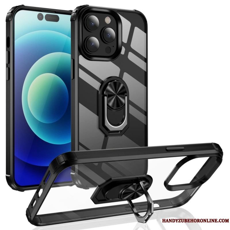 Cover iPhone 14 Pro Gennemsigtig Med Ring-support