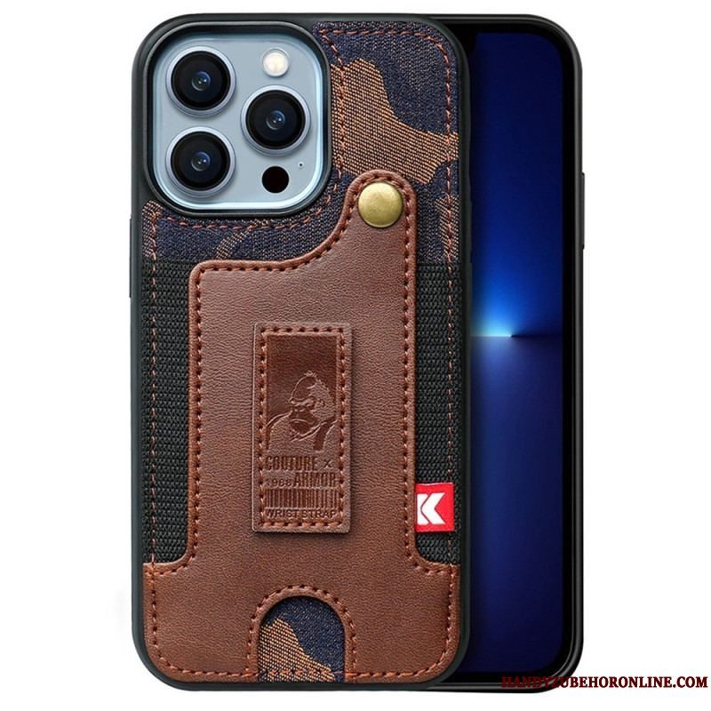 Cover iPhone 14 Pro Kortholder Og Jeansrem