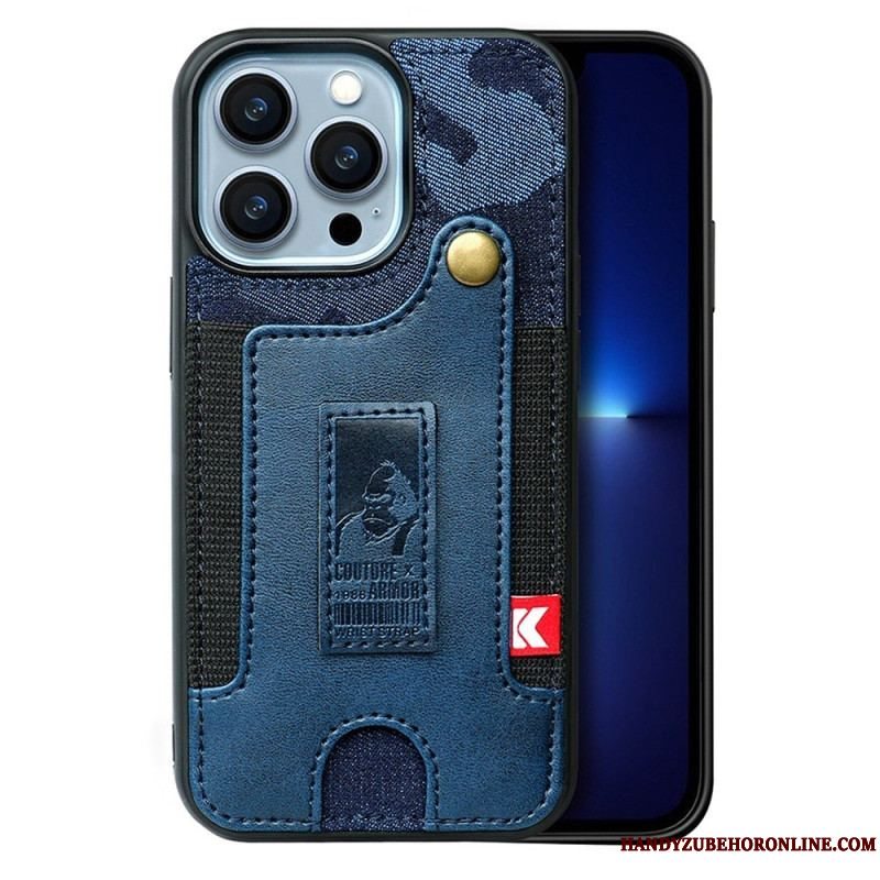 Cover iPhone 14 Pro Kortholder Og Jeansrem