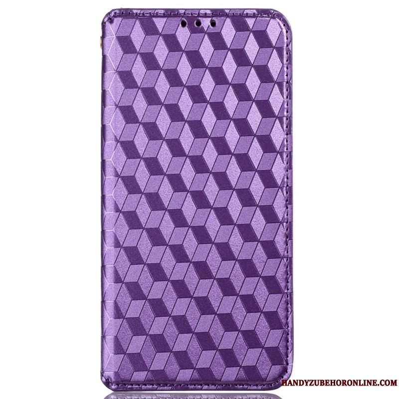 Cover iPhone 14 Pro Max Flip Cover 3d Tekstur