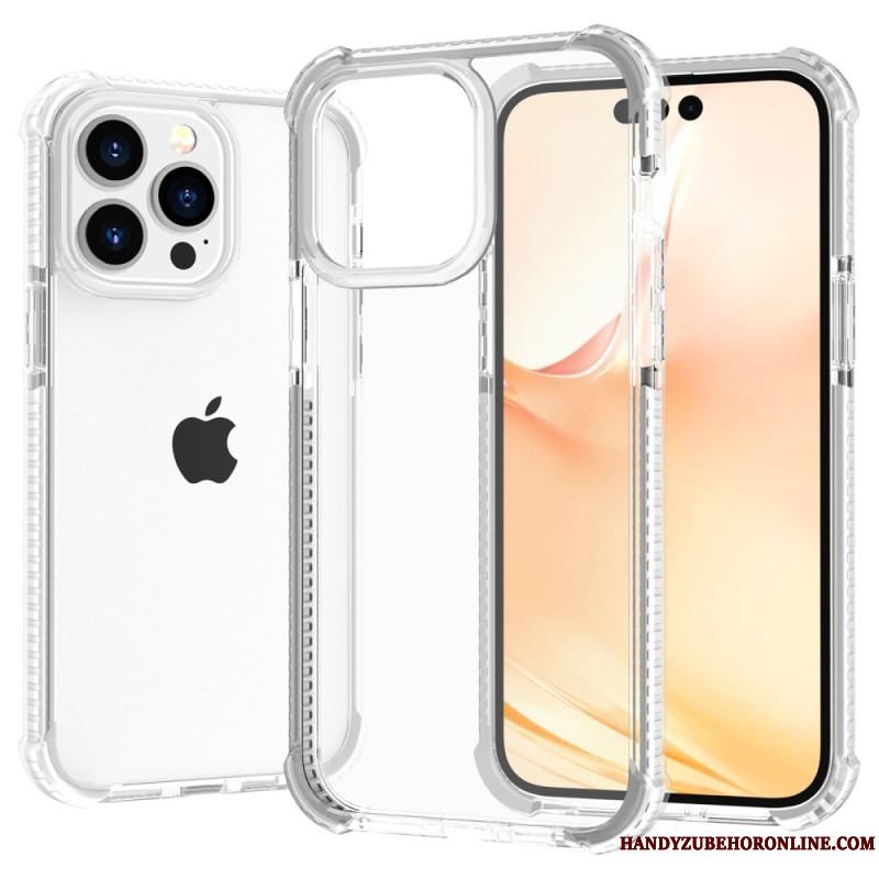 Cover iPhone 14 Pro Max Gennemsigtige Farvede Kanter