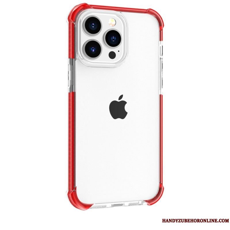 Cover iPhone 14 Pro Max Gennemsigtige Farvede Kanter