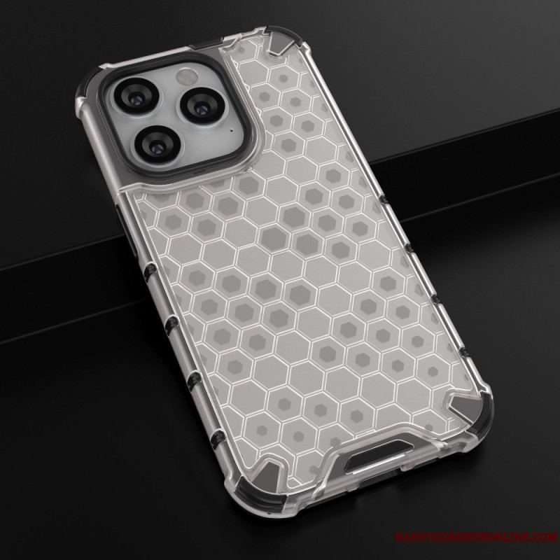 Cover iPhone 14 Pro Max Med Snor Med Honeycomb Ledning