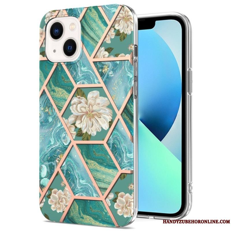 Cover iPhone 15 Blomstermarmor