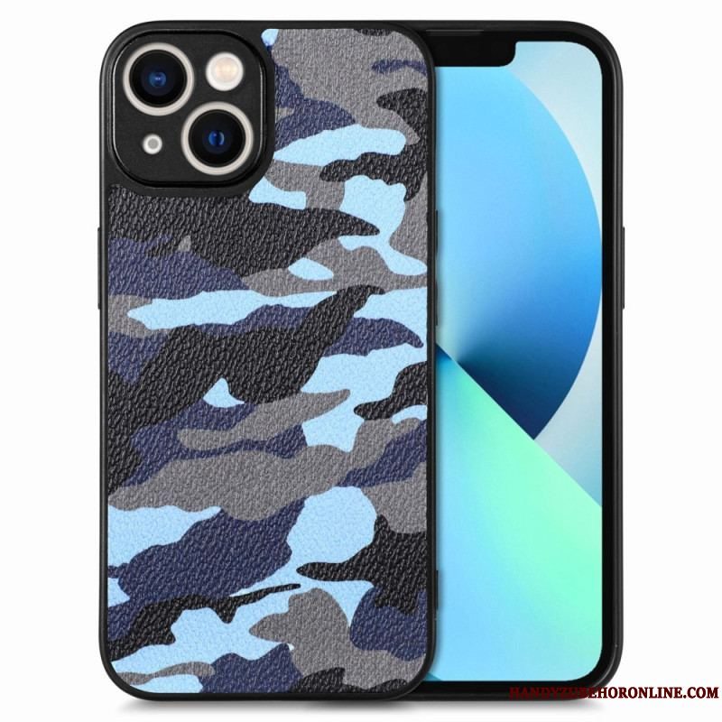 Cover iPhone 15 Camouflage I Imiteret Læder