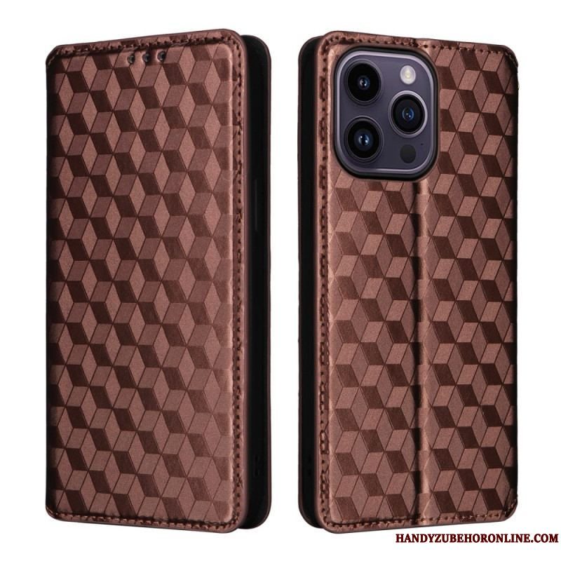 Cover iPhone 15 Flip Cover 3d Kuber