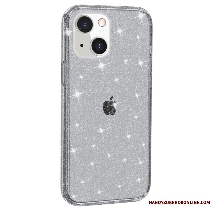 Cover iPhone 15 Gennemsigtig Glitter