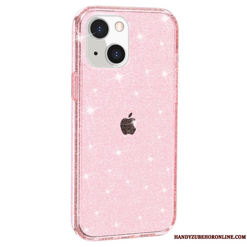 Cover iPhone 15 Gennemsigtig Glitter