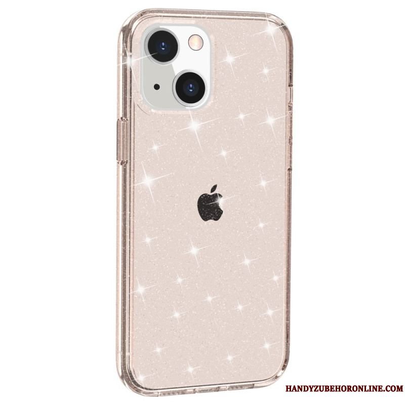 Cover iPhone 15 Gennemsigtig Glitter