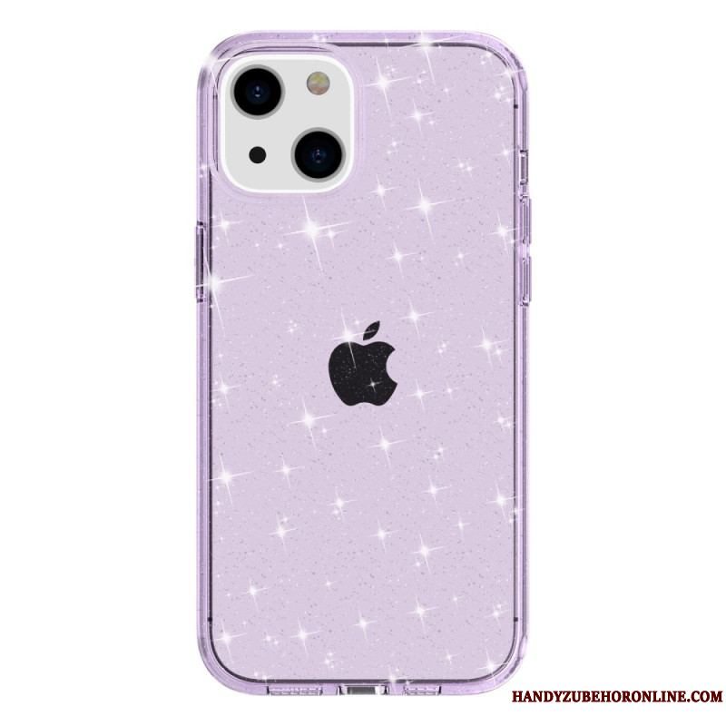 Cover iPhone 15 Gennemsigtig Glitter